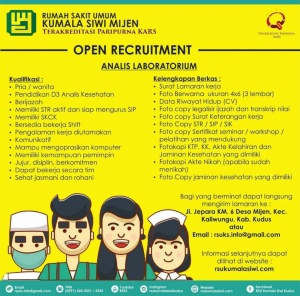 Lowongan Kerja Bulan Juni 2021 – Akademi Analis Kesehatan 17 Agustus